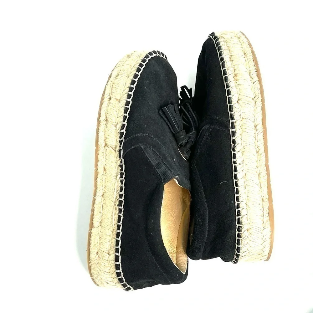 J/Slides Black suede Rosa Tassel Platform Slip-on